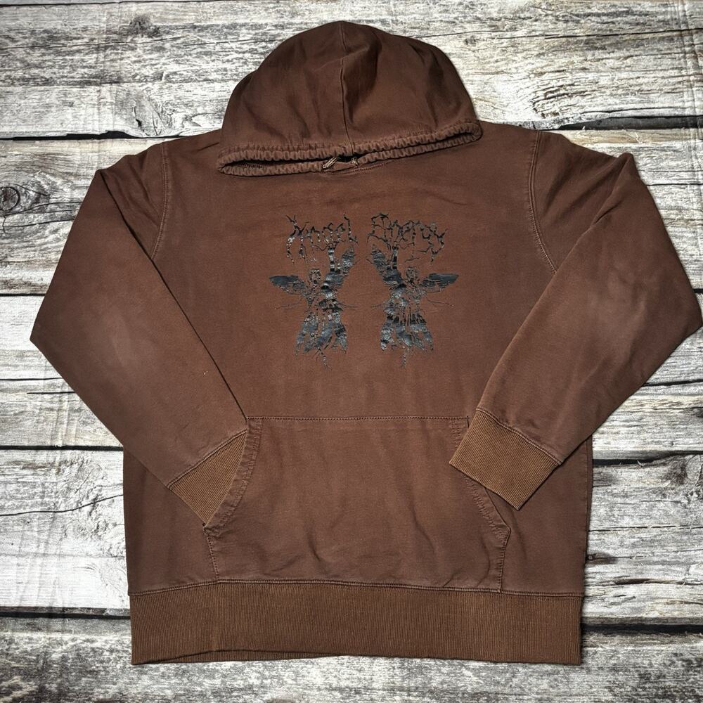 ROMWE Angel Energy Hoodie Lightweight Brown Adult Size Large